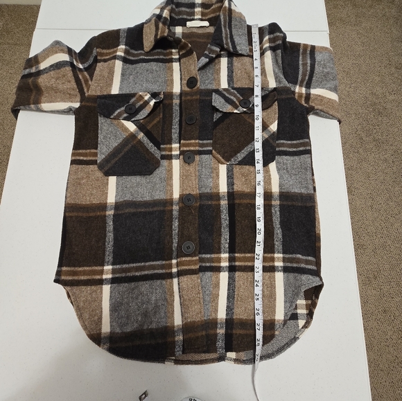 Goodnight Macaroon Isabelle Plaid Flannel Shirt Women’s Small - Picture 4 of 8